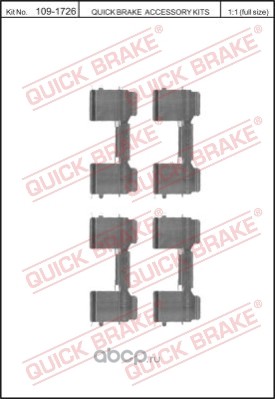 OJD (QUICK BRAKE) 1091726 Комплектующие, колодки дискового тормоза